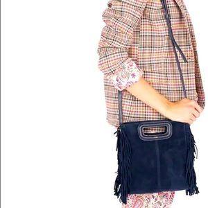 maje suede fringe bag